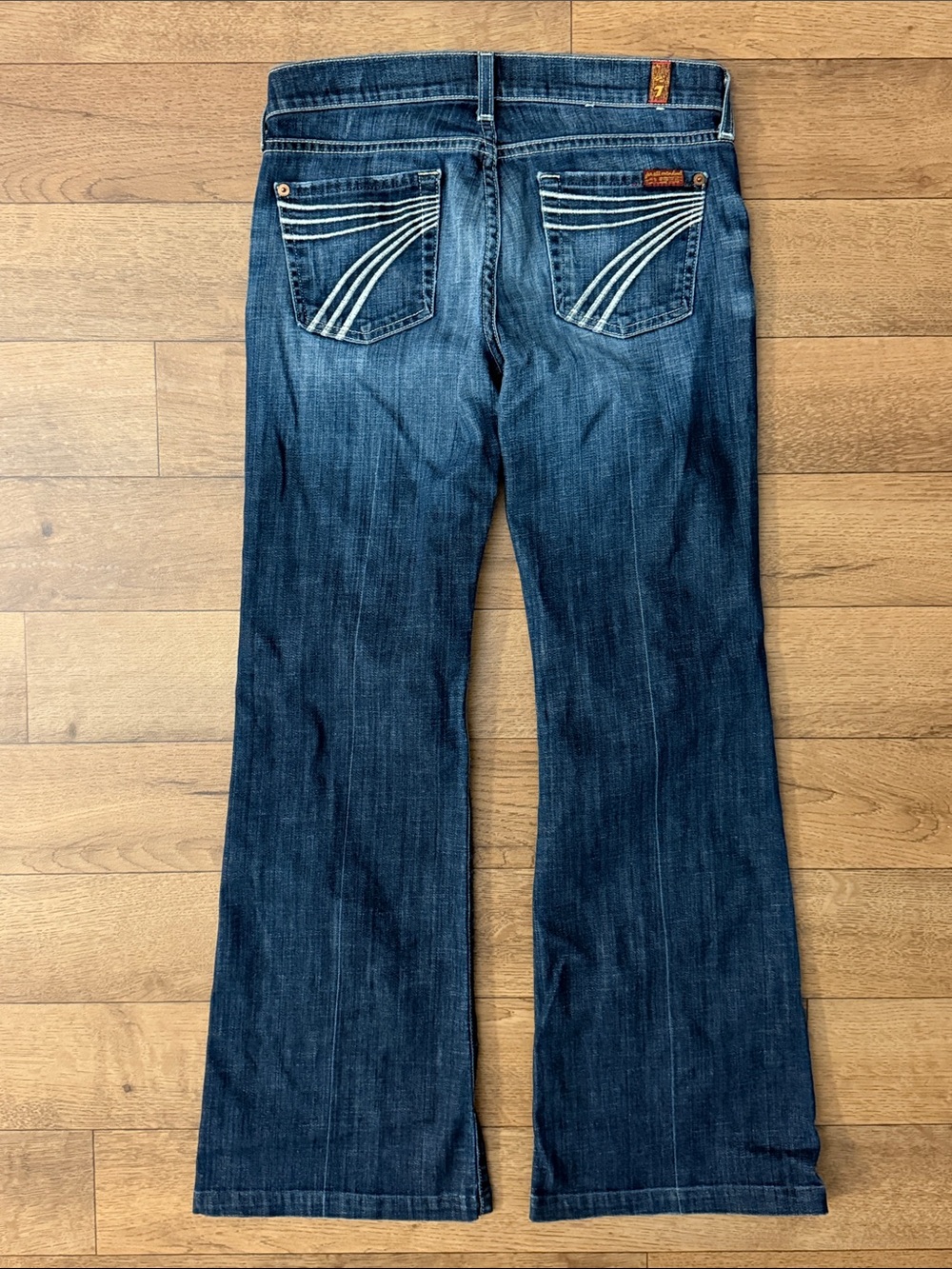 7 For All Mankind Size 26 Dojo Jeans Made In USA Sexy Denim Coastal Cowgirl Farm - Picture 3 of 16